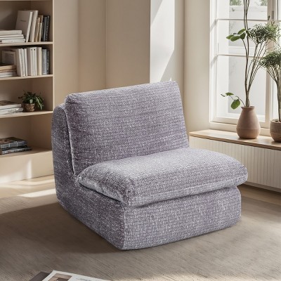 Ergonomic Corduroy Bean Bag Chair for Adults, Oversized Memory Foam Floor Sofa for Living Room, Bedroom or Game Room-The Pop Home