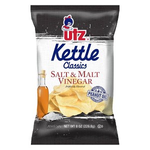 Utz Kettle Classics Salt & Malt Vinegar Potato Chips - 7.5oz - 1 of 4