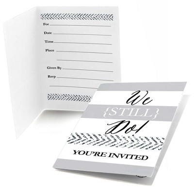 Big Dot of Happiness We Still Do - Wedding Anniversary - Fill In Wedding Anniversary Party Invitations (8 count)