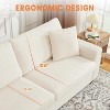 83 Inch Modern 3 Seater Sofa - Deep Seats Couch, Comfortable Cloud Couch, Perfect for Living Room, Bedroom, Office - 4 of 4