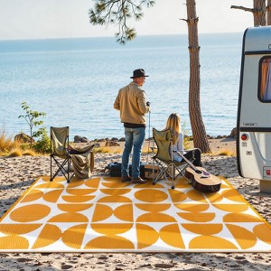 Lahome New Style Series Outdoor Plastic Straw Rug-Waterproof Reversible Mat for Patio, Backyard, Camping, RV Awning - 1 of 4