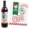 Big Dot of Happiness Santa's Special Delivery - From Santa Claus Christmas Decorations for Women and Men - Wine Bottle Label Stickers - Set of 4 - 3 of 4