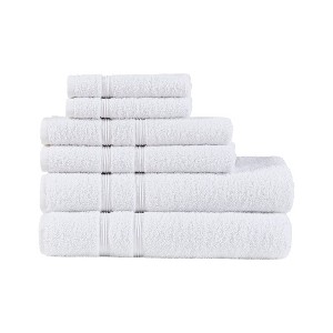 Vynxaria Bath Towels and Washcloths: Luxurious 6-Piece Set - 1 of 4