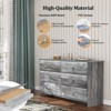 Karl Home 6-Drawer Grey MDF (Medium-Density Fiberboard) 53.94in. W Chest of Drawer - 4 of 4