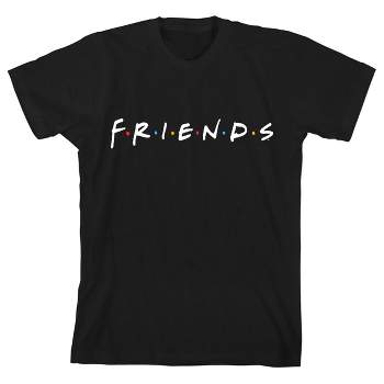 Friends TV Show Logo Black T-shirt Toddler Boy to Youth Boy