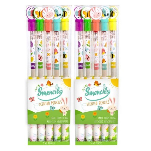Smencils - Scented Graphite HB #2 Pencils made from Recycled Newspapers, 10  Count, Gifts for Kids, School Supplies