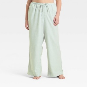 Women's Flannel Wide Leg Pajama Pants - Wild Fable™ - 1 of 3