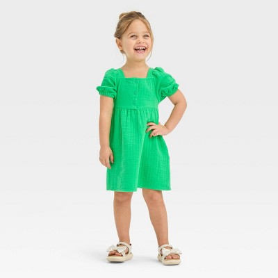 Toddler Girls' Chambray Embroidered Dress - Cat & Jack™ Blue : Target