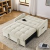 NicBex 47 Inch Loveseat,Modern Comfy Velvet Loveseat Sofa with Adjustable Back & Pull-Out Bed,Small 2-Seater Couch for Living Room - 3 of 4