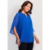 Avenue Lurex Stripe Tulip Sleeve Blouse - 4 of 4