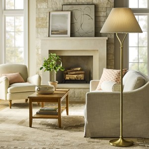 Brass Metal Stem Floor Lamp - Threshold™ designed with Studio McGee - 1 of 4