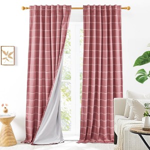 Deconov Blackout Curtains 2 Panels with Back Tab and Rod Pocket - 1 of 4