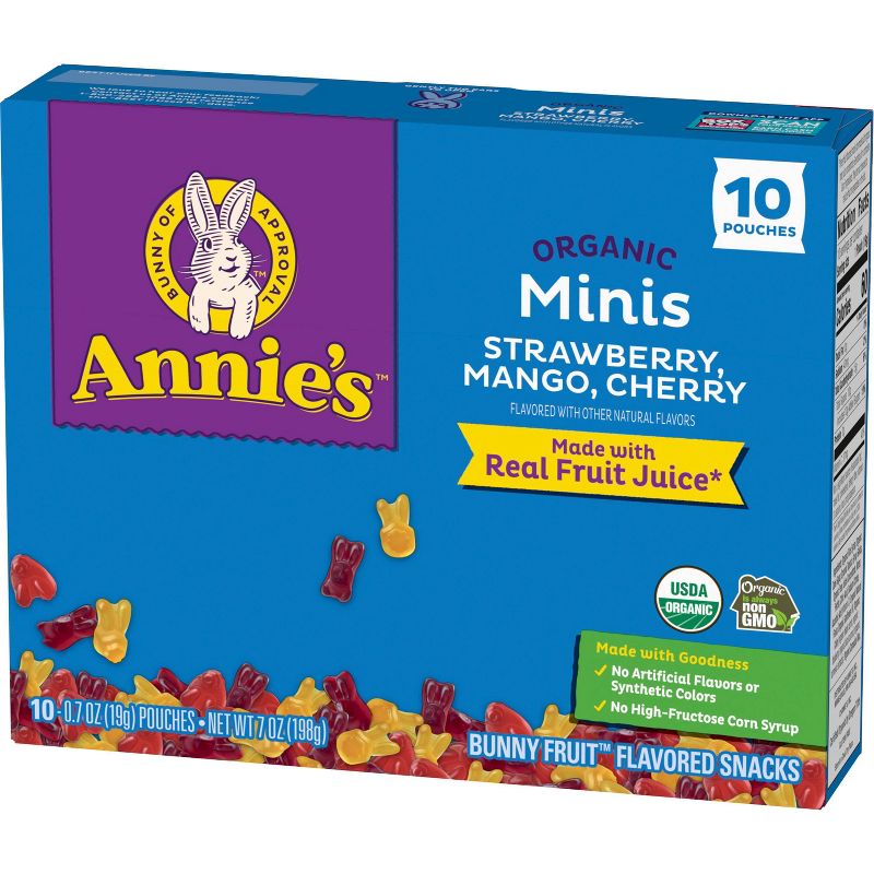 Annie&#39;s Minis Strawberry, Mango, Cherry - 7oz/10ct, 3 of 10