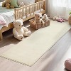 Runner Rugs Solid Thick Shag RugSuper Soft Anti-Slip Washable Rugs Easy Cleaning Wool Carpet Hallway Laundry Room Nursery Entryway - 2 of 4