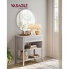 VASAGLE Console Table with Power Outlets Entryway Table with Storage Shelf Sofa Table with Drawer for Living Room Oatmeal Beige - 3 of 4