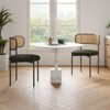 PexFix 4Pcs Modern Upholstered Dining Chairs Rattan Back Dining Room Chairs Accent Kitchen Chairs with Metal Legs Green - 4 of 4