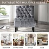 Sapphtopaz Modern Velvet Accent Chair with Button Tufted Upholstered Reading Recliner with Wooden Legs Accent Chairs for Living Room, Bedroom - 2 of 4