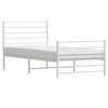vidaXL Metal Bed Frame with Headboard and Footboard White 39.4 in.x74.8 in. Twin - 4 of 4