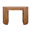 Treasure Trove Accents Writing Desk Khana Natural: Solid Acacia, Curved Design, 2 Drawers, Hidden Shelves - 2 of 4