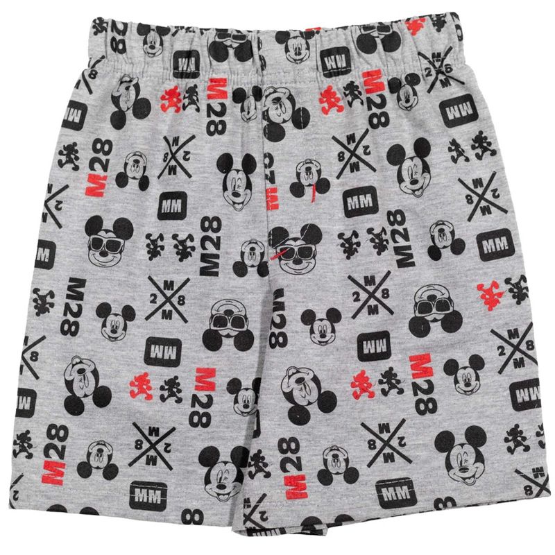 Disney Mickey Mouse Toddler Boys French Terry 4 Piece Mix n' Match T-Shirt Shorts Set , 4 of 8