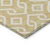Gold And Ivory Geometric Washable Indoor Outdoor Area Rug - 4 of 4