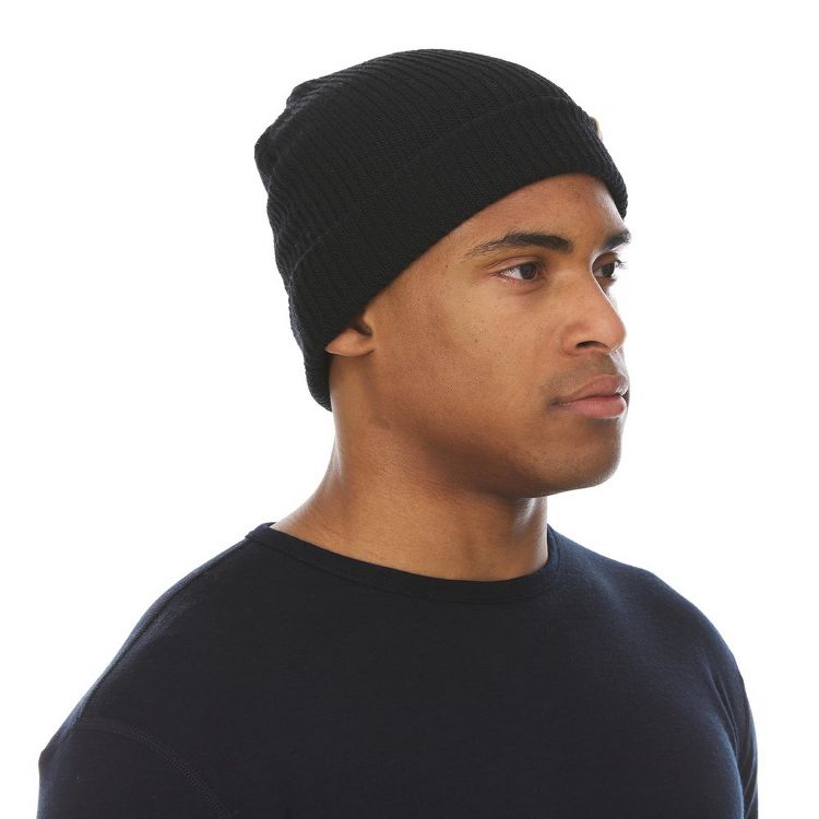 Minus33 Merino Wool Midweight - Everyday Rib Knit Beanie 100% Merino Wool Black, 5 of 15