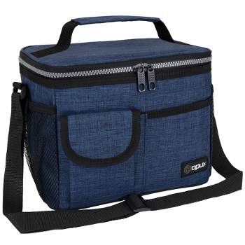 Insulated Lunch Bag for Men, Women & Kids with water bottle holder