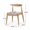 Set of 2 Mid-Century Modern Dining Chairs with Curved Backrest and Cushioned Seat, Wood Side Chairs for Kitchen or Dining Room–The Pop Home - 4 of 4
