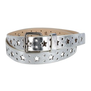 CTM Women's Metallic Star Notch Belt - 1 of 4