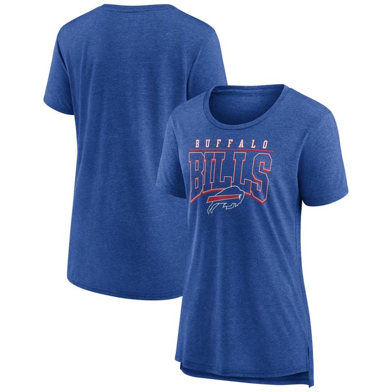 NFL Buffalo Bills Women&#39;s Champ Caliber Heather Short Sleeve Scoop Neck Triblend T-Shirt, 1 of 4