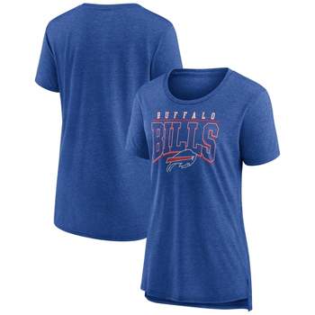 NFL Buffalo Bills Women's Champ Caliber Heather Short Sleeve Scoop Neck Triblend T-Shirt