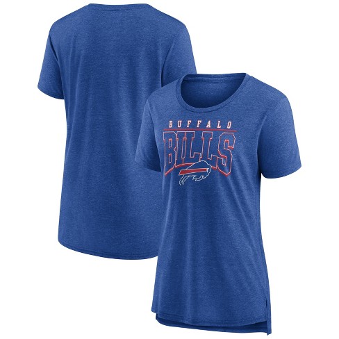 NFL Buffalo Bills Women's Champ Caliber Heather Short Sleeve Scoop Neck Triblend T-Shirt - S