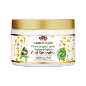 African Pride Moisture Miracle Aloe & Coconut Water Hydrate & Define Smoothie Curl Enhancer - 12oz - 1 of 3