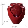 Teamson Home 16.93" Outdoor Glazed Pot Water Fountain - 4 of 4