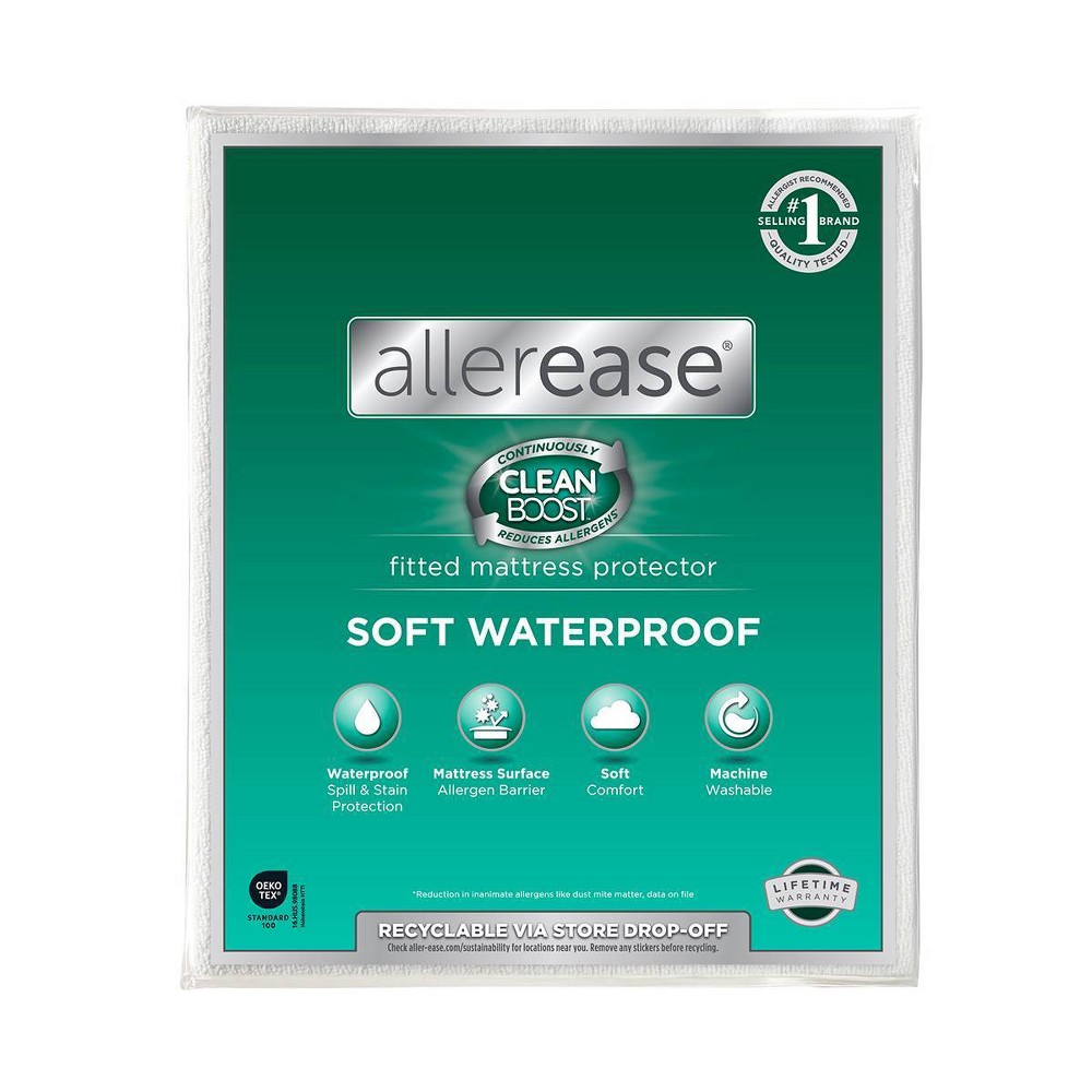 Allerease Twin Clean Boost Waterproof Fitted Mattress Protector: Hypoallergenic, OEKO-TEX Certified