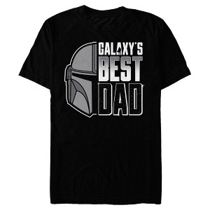 Men's Star Wars: The Mandalorian Galaxy's Best Dad Din Djarin Helmet T-Shirt - 1 of 4