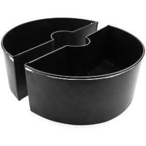 Auldhome Design Enamelware Umbrella Planter for Patio Table with Umbrella Hole Black - 1 of 4