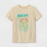 Boys' "Axolotl" Infographic T-Shirt - Cat & Jack™ Cream 
