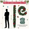 Christmas Garland, 6 Ft Artificial Vine with Red Flower, Xmas Rattan Decoration with Snow Pine and Nature Pinecone for Mantel Fireplace Garden - 3 of 4