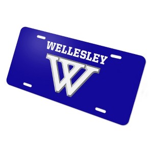 Wellesley College Primary Logo Novelty Metal Vanity Tag License Plate - 1 of 4
