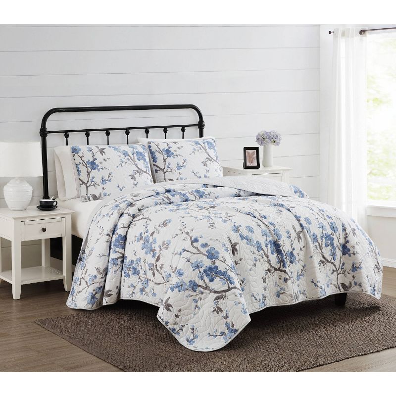Kasumi Floral Quilt Set Blue/White - Cannon, 1 of 6