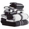 Lavish Home 6PC Cotton Bath Towel Set, Charcoal - 2 of 4