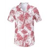 Clearlove Men's Hawaiian Shirt Short Sleeves Printed Button Down Summer Beach Dress Shirts - 2 of 4