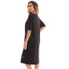Just Love Womens Nightgown - Short Sleeve Henley Oversized Sleepwear Gown - 2 of 3