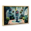 Stupell Industries Floral Fountain Courtyard Floating Frame Canvas Art - 2 of 4