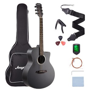 Whizmax Acoustic Guitar,41"Acoustic Guitar Kit Full Size Steel String Cutaway Grand Auditorium Guitar with Upgraded Gig Bag, Tuner, Strap, Strings - 1 of 4