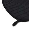 Unique Bargains Pot Holders Plaid Textured Heat Resistant Square Silicone Cotton Cloth Black - 3 of 4