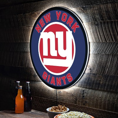 Evergreen Ultra-Thin Edgelight LED Wall Decor, Round, New York Giants- 23 x 23 Inches Made In USA
