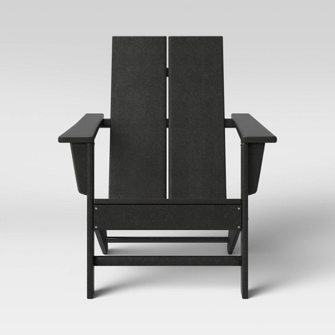 Moore Polywood Adirondack Chair, Black Plastic Outdoor Adirondack Chairs