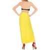LA LEELA Women's Beachwear Summer Sarong Bathing Suit Bikini Wraps Beach Cover Up One Size Yellow Solid - 4 of 4